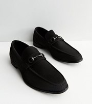 New Look Black Suedette Metal Trim Rounded Loafers